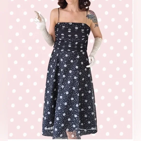 Jessica Howard | Dresses | Vintage 8s Jessica Howard Evening Size 2 Polka  Dot Dress | Poshmark